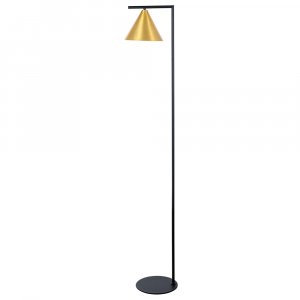 Торшер Arte Lamp David A7033PN-1BK Латунь матовая Черный