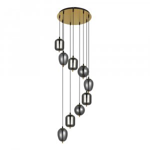 Подвесной светильник Arte Lamp Freddie A2231SP-9PB Дымчатый Полированная медь
