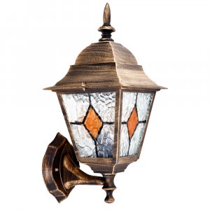 Настенный светильник Arte Lamp Madrid A1541AL-1BN Прозрачный Черный с золотом