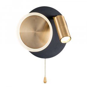 Настенный светильник Arte Lamp Syrma A2213AP-2BK Черный Золото