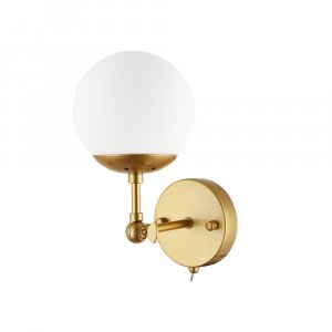 Настенный светильник Arte Lamp Bolla A1664AP-1GO Белый Золото