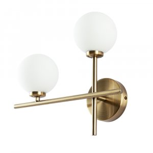 Настенный светильник Arte Lamp Bolla-piccolo A3988AP-2AB Белый Античная бронза