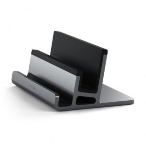 Подставка для ноутбука Satechi Настольная двойная подставка Satechi Dual Vertical Laptop Stand для ноутбуков и планшетов. Цвет: серый космос