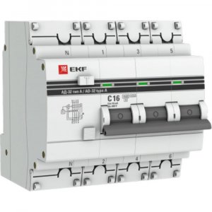 Дифференциальный автомат EKF PROxima АД-32 (DA32-16-10-4P-a-pro)