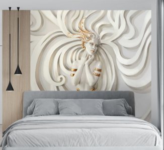 Фотообои Dekor Vinil 3D Девушка с барельефом (6135dv)