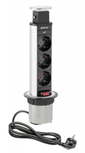 Выдвижной встраиваемый блок розеток GTV AE-BPW3S60-80 (10306)