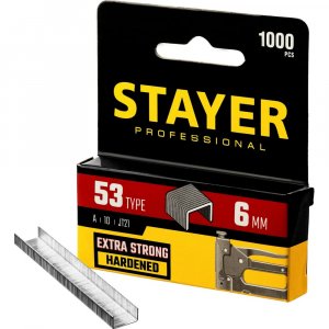 Тонкие скобы для степлера Stayer тип 53 6 мм 1000 шт (3159-06_z02)