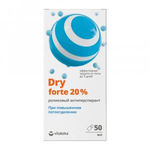 Дезодорант-стик Vitateka Роликовый антиперспирант от обильного потоотделения Vitateka Dry Forte 20% спиртовой 50 мл (MPL086904)