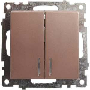 Двухклавишный выключатель Stekker Катрин (GLS10-7102-02 39593)