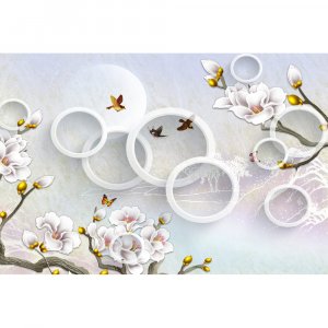 Фотообои Divino Ветви с прекрасными цветами (T-051)