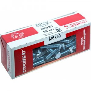 Оцинкованные болты СТРОЙБАТ М6х30 DIN933 (60 шт.) (2630017/005471)