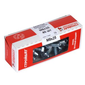Оцинкованные болты СТРОЙБАТ М8х25 DIN933 (40 шт.) (2630030/005421)