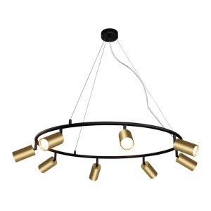 Подвесной светильник Crystal Lux CLT 015C8 D800 BL-GO Золото Черный