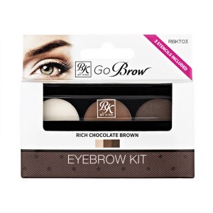 Набор для бровей Kiss Go Brow Eyebrow Kit RBKT03 (Цвет RBKT03 Rich Chocolate Brown variant_hex_name A4674B) (6495)