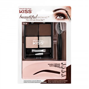 Набор для бровей Kiss Beautiful Brow Kit (Цвет KPLK02C variant_hex_name 7B625B) (6495)