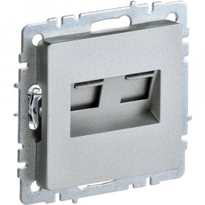 Двойная компьютерная розетка rj45 Iek Brite рк10-2-бра (BR-K20-1-K47)