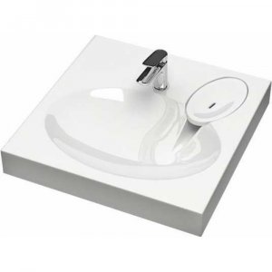 Раковина над стиральной машиной Teymi Lori Pro 60x60, литьевой мрамор T50412 (ЦБ-00266898)