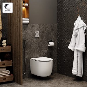 Унитаз Cerutti SPA Oglio Aria MW CT9237 подвесной Белый матовый с сиденьем Микролифт