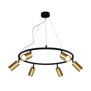 Подвесной светильник Crystal Lux CLT 015C6 D600 BL-GO Черный Золото