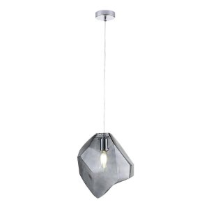 Подвесной светильник Crystal Lux Nuestro SP1 Chrome Smoke Дымчатый Хром (NUESTRO SP1 CHROME/SMOKE)