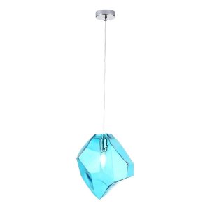 Подвесной светильник Crystal Lux Nuestro SP1 Chrome Blue Синий Хром (NUESTRO SP1 CHROME/BLUE)