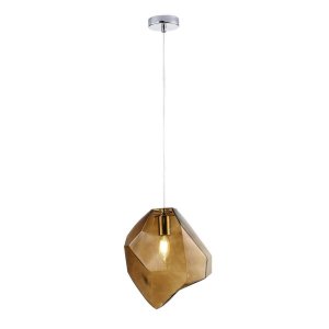Подвесной светильник Crystal Lux Nuestro SP1 Chrome Brown Коричневый Хром (NUESTRO SP1 CHROME/BROWN)