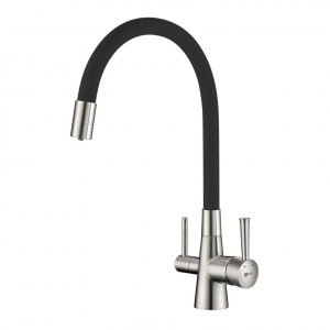 Смеситель для кухни Lemark Comfort LM3075BN-Black Хром Черный