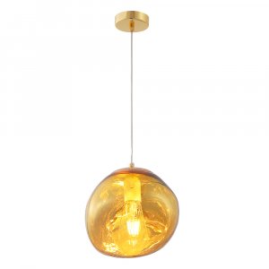 Подвесной светильник Crystal Lux Malaga SP1 D200 Gold Янтарный Золото (MALAGA SP1 D200 GOLD)