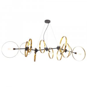 Люстра Crystal Lux Armonica SP8 Black Brass V1 Белый Латунь Черный (ARMONICA SP8 BLACK/BRASS V1)
