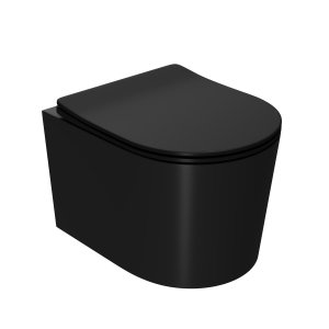 Унитаз Point Веста PN41701BM подвесной Черный матовый с сиденьем Микролифт