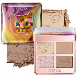 Тени для век ZEESEA Тени для век Tipsy Kitty Eyeshadow Quad (ZEE000047)