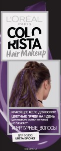 Временное окрашивание L'Oreal Paris Colorista Hair Make Up Пурпурные Волосы (Цвет Пурпурные Волосы variant_hex_name 714d8b) (997)
