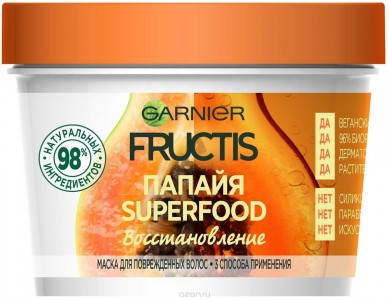 Маска Garnier Fructis. SuperFOOD. Папайя (Объем 390 мл) (C6024500)