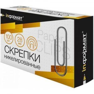 Никелированные скрепки InFormat PCN28-100