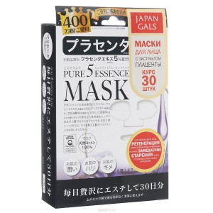 Тканевая маска Japan Gals Маска с плацентой Pure 5 Essential 30 шт. (29AM21,6587)