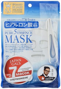 Тканевая маска Japan Gals Набор масок с гиалуроновой кислотой Pure 5 Essential 7 шт. (09731)
