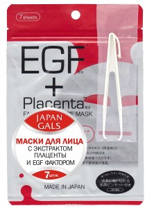 Тканевая маска Japan Gals Набор масок EGF + Экстракт плаценты 7 шт. (80105)