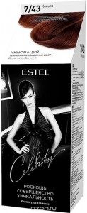 Перманентное окрашивание ESTEL Celebrity 7/43 (Цвет 7/43 Коньяк variant_hex_name 986D4A) (CL7-43M)