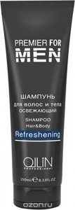 Шампунь OLLIN Professional Premier For Men Shampoo Hair & Body Refreshing (Объем 250 мл) (9560)