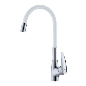Смеситель для кухни Lemark Linara LM0415C-White Хром Белый