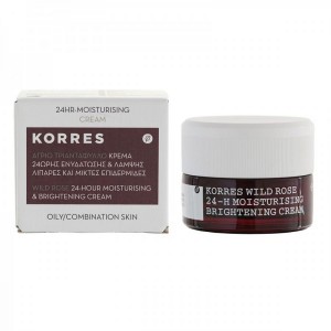 Кремы Korres Wild Rose 24-Hour Moisturizing & Brightening Cream for Oily Combination Skin (Объем 40 мл) (5203069045516)