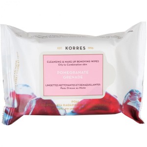 Средства для снятия макияжа Korres Pomegranate Cleansing & Make Up Removing Wipes For Oily And Combination Skin (Объем 25 шт) (5203069046186)