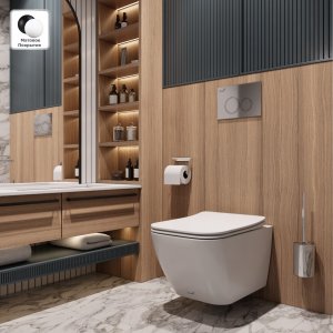 Унитаз Ceruttispa Mimi Aria MW CT8919 подвесной Белый матовый с сиденьем Микролифт