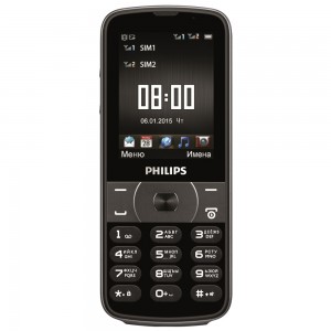 Мобильный телефон Philips Xenium E560 Черный, 0.016Гб, 2 SIM