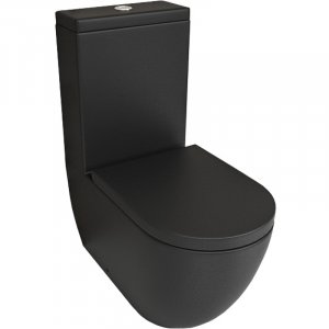 Унитаз компакт BeWash Lusso BKBWR104620 Черный матовый с бачком и сиденьем Микролифт