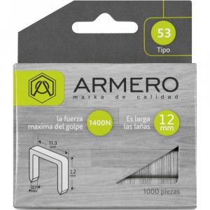 Скобы для степлера Armero тип 53 12 мм 1000 шт. тип 53 (ARMERO A312/009)