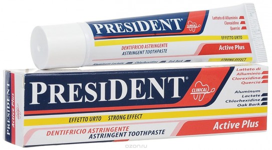 Зубная паста PRESIDENT Extra Active (Объем 30 мл) (9350)