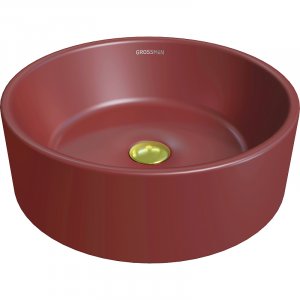 Раковина-чаша Grossman Color 41 GR-3013VIM Бордовая матовая