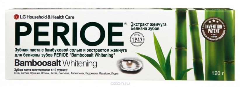 Зубная паста PERIOE Bamboosalt Whitening (Объем 120 г) (9169)