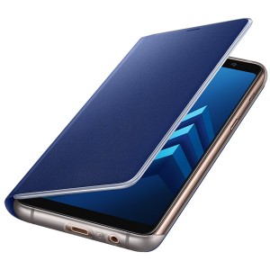Аксессуар Samsung Чехол-книжка Samsung для Galaxy A8+, поликарбонат, синий (EF-FA730PLEGRU)